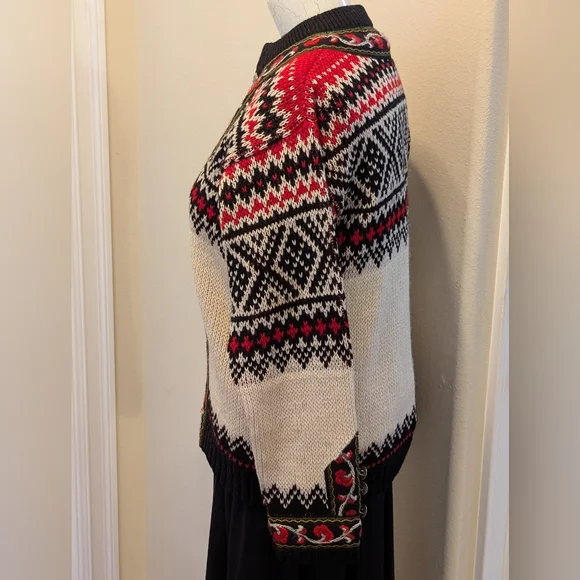 A.S EVEBOFOSS Vintage Norwegian Wool Cardigan - Picture 5 of 8